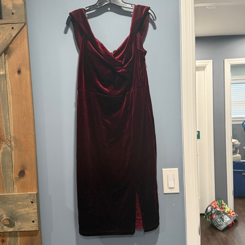 Premier Deep Red Velvet Dress